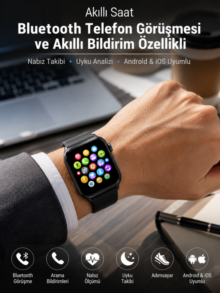 Dokunmatik Ekran, Bluetooth Görüşme, Akıllı Bildirim ve Günlük Aktivite Takibi