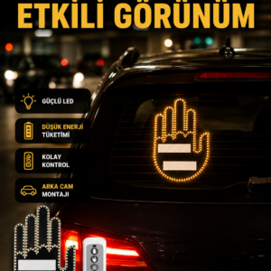 A Kalite Uzaktan Kumandalı LED Park Uyarı Işığı El Figürlü Model