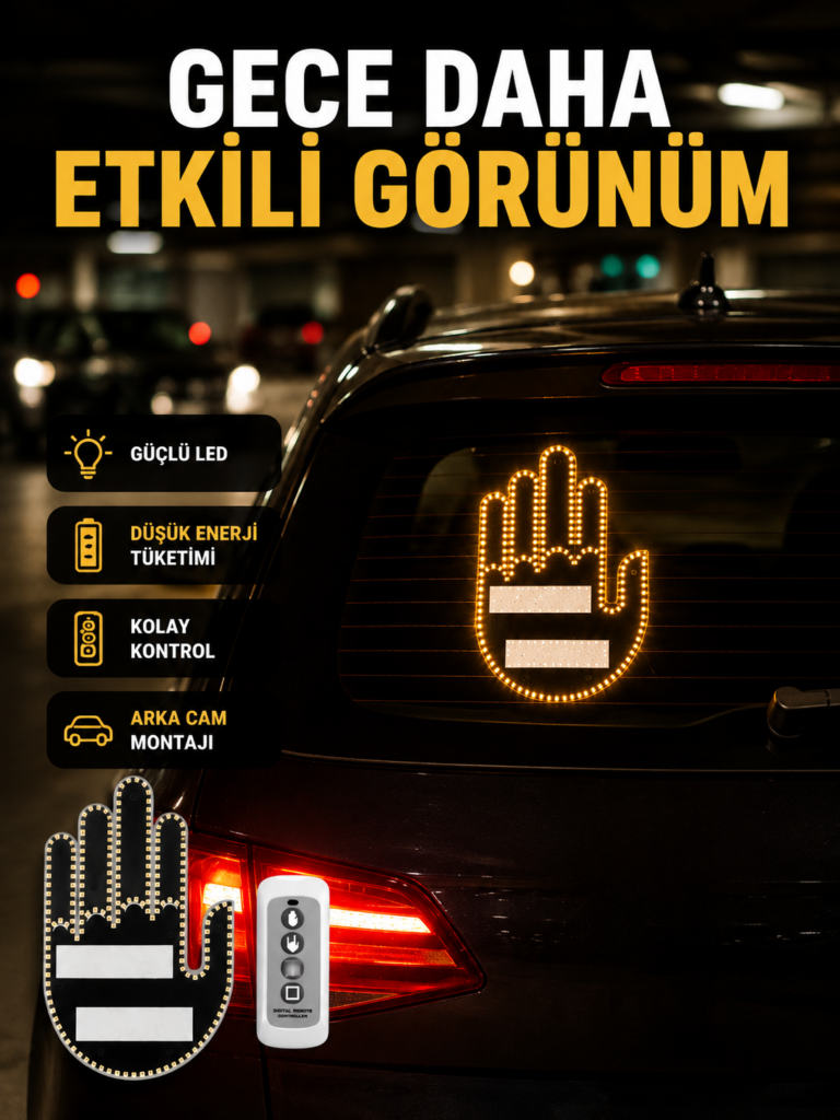 A Kalite Uzaktan Kumandalı LED Park Uyarı Işığı El Figürlü Model