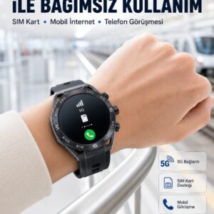 5G Android Akıllı Saat AMOLED Ekran SIM Kart Destekli Kameralı