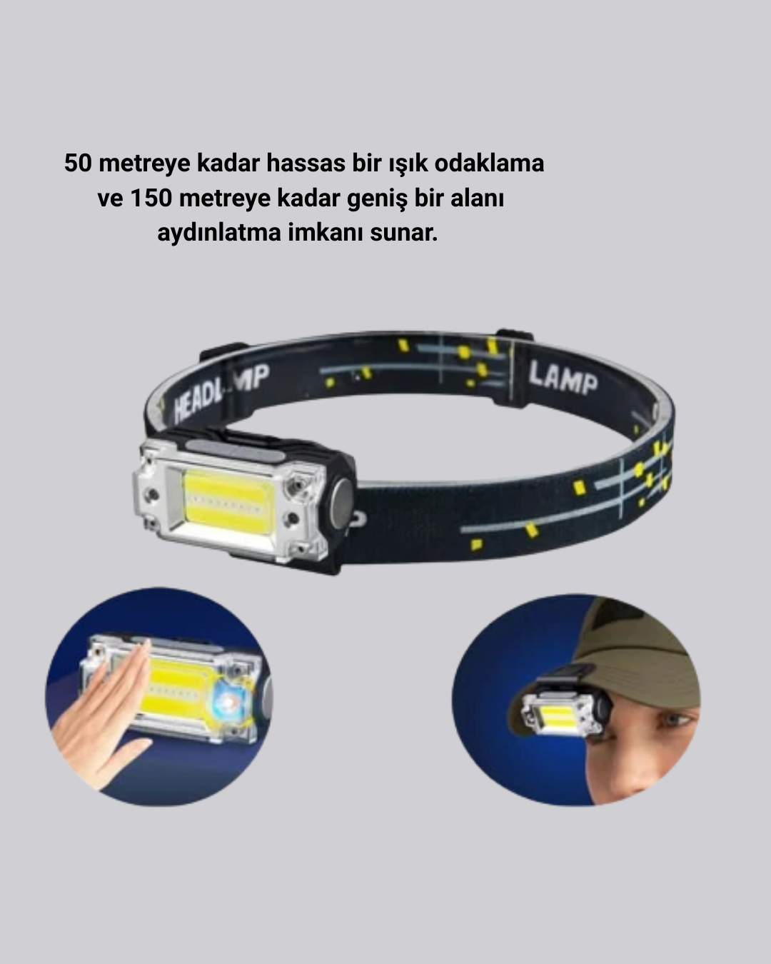 Taşınabilir Şarjlı LED Fener XPE95LM COB120LM Manyetik Gövde Yeni Nesil