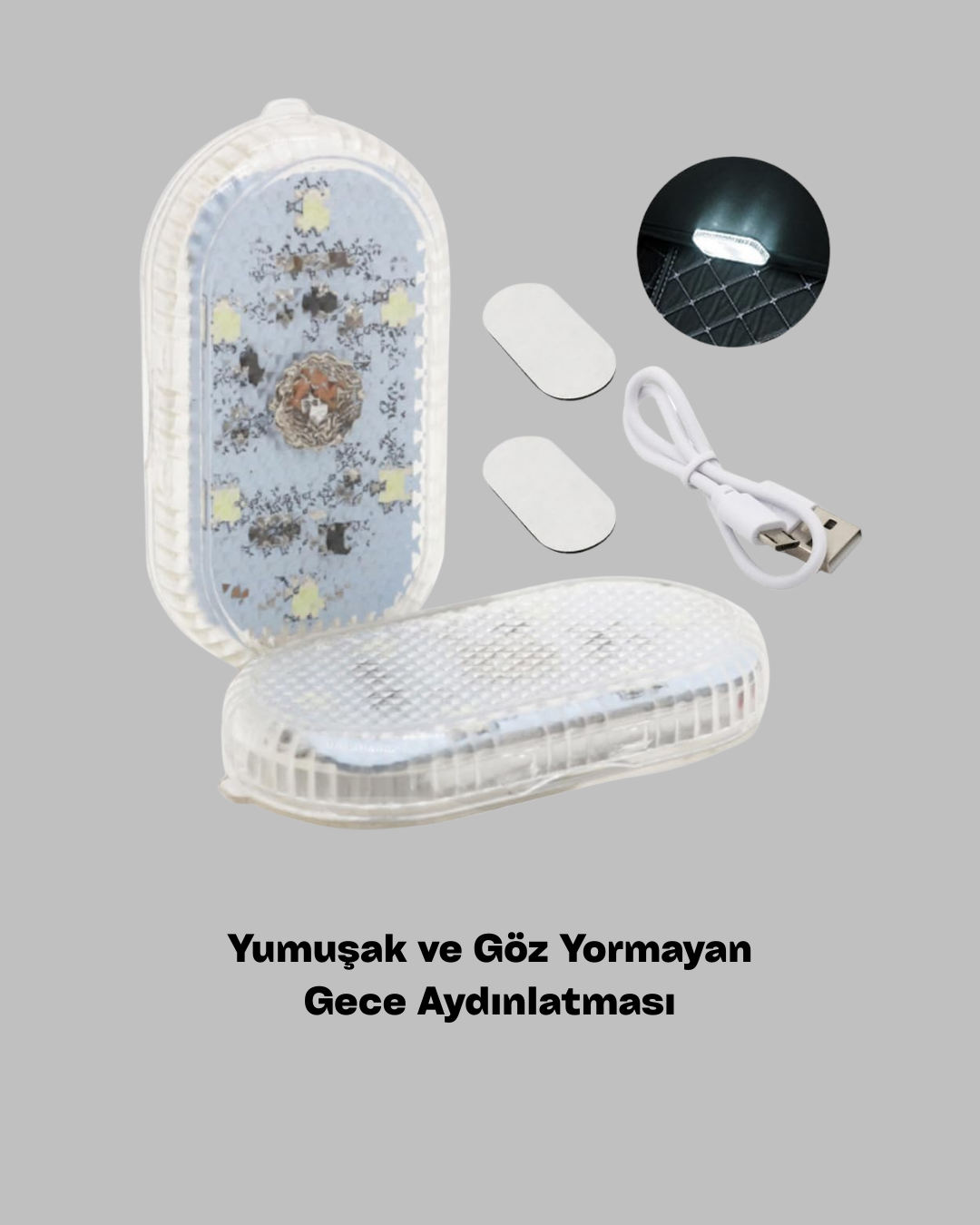USB Şarjlı Çok Renkli Dokunmatik LED Gece Lambası