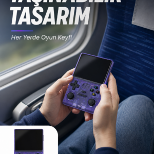 Kablosuz Kollu 3.5 İnç IPS Ekranlı Retro El Oyun Konsolu