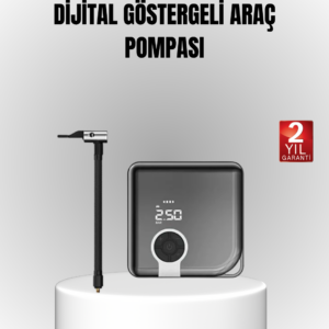 6000mAh Bataryalı Type-C Şarjlı Diyafram Tip Kompresör LED Işıklı