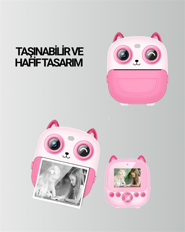 Dijital Termal Yazıcılı Mini Kamera – HD Video & Anında Fotoğraf Çıktısı
