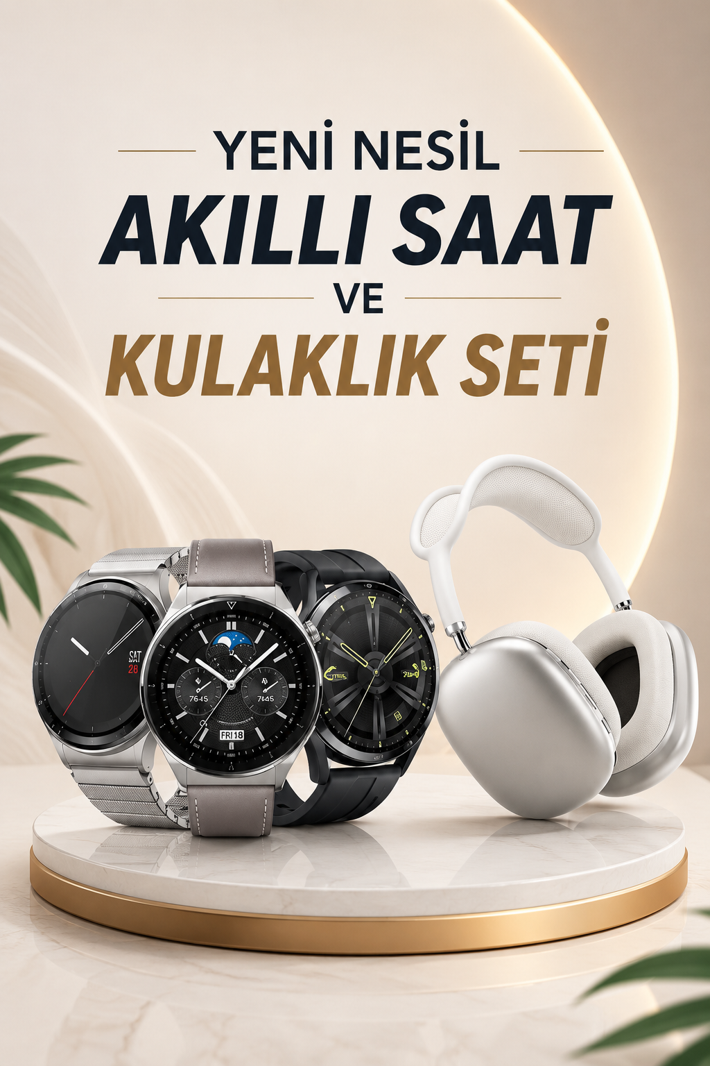 Yeni Nesil Sesli Görüşme Akıllı Saat ve Powerbank Çoklu Şarj Girişli Bluetooth Kulaklık Nabız Ölçer