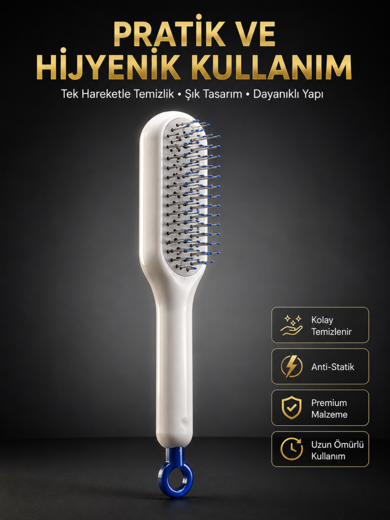 Yeni Nesil Saç Fırçası Saç Derisini Ölü Derilerinden Arındırır Kolay Temizlenen
