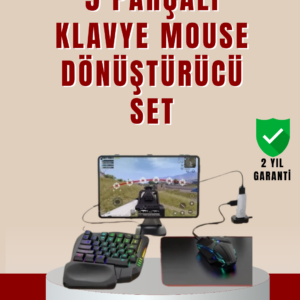 5’i 1 Arada Mobil Oyun Seti Klavye Mouse Dönüştürücü iOS & Android