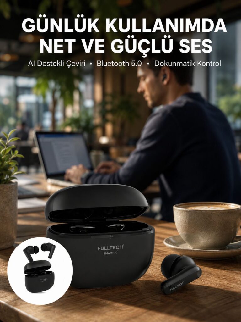 Akıllı Çeviri Destekli Bluetooth Kulaklık Profesyonel Ses Deneyimi Yeni Nesil