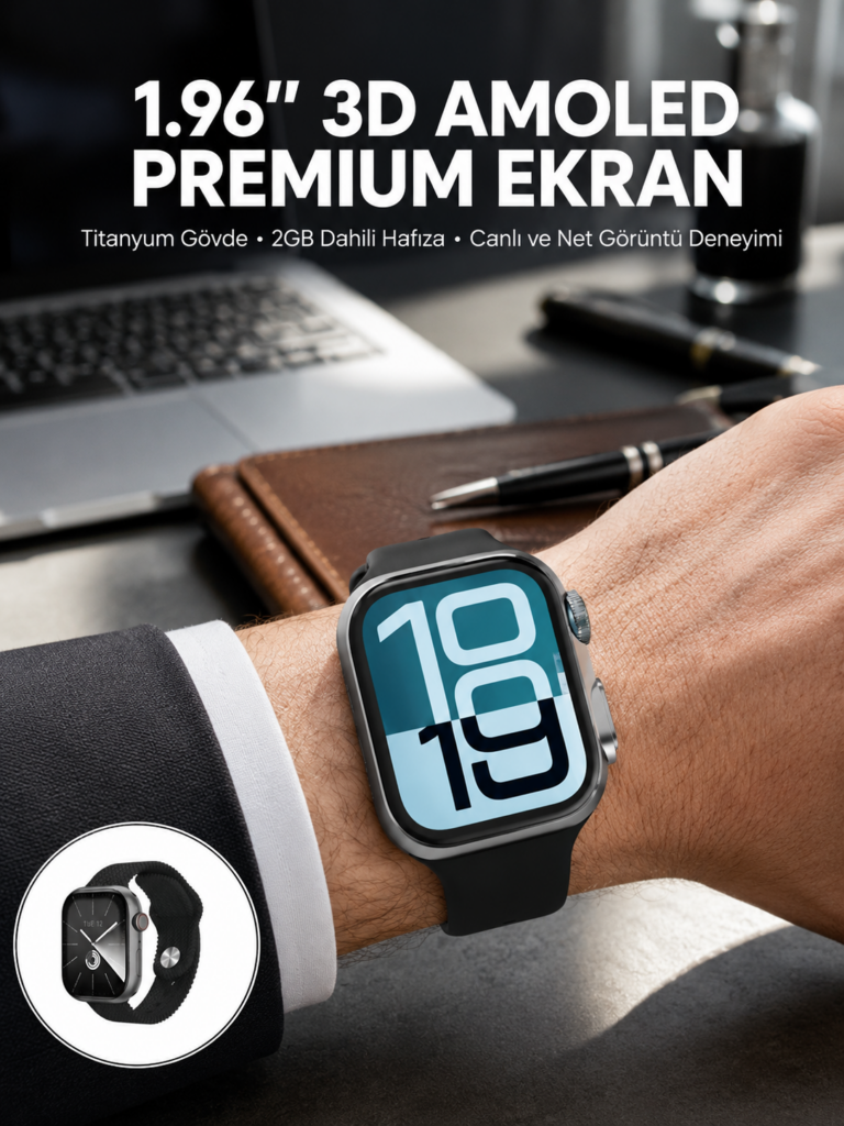 RS12 PRO+ 2025 Serisi Özel Üretim Full Ekranlı Akıllı Saat – Nabız ve Uyku Takibi, Bluetooth Arama, Garantili, Güçlü Batarya