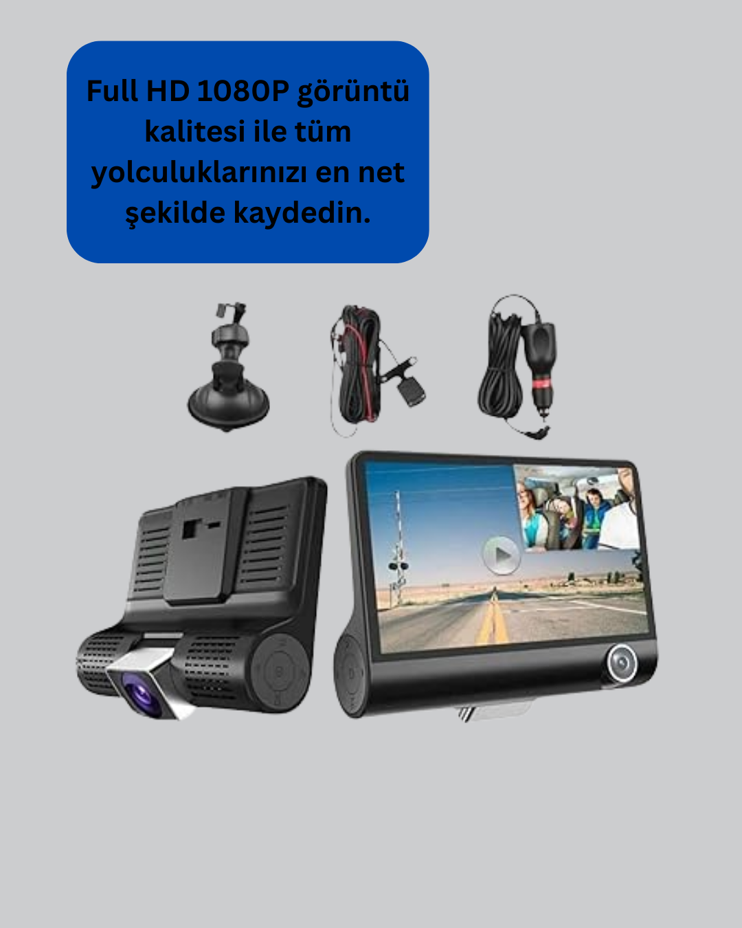 Çift ve Üçlü Lens Seçeneği ile Tüm Açılardan Kayıt Yapan Araç Kamerası Yeni Nesil