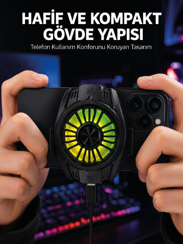 Telefon ve Tablet Uyumlu Manyetik Mobil Soğutucu Fan