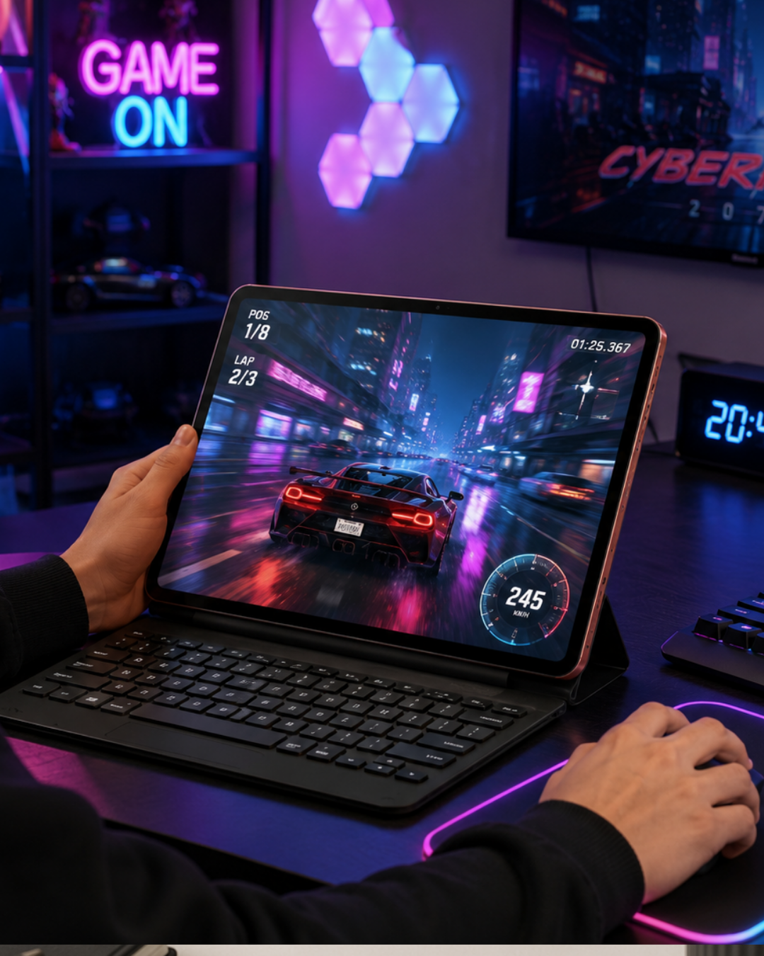 Klavyeli Tablet Bilgisayar Seti Dokunmatik Kalem ve Kılıf Destekli