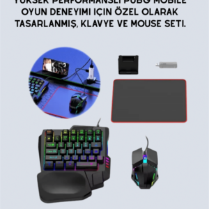 Tak-Çalıştır Mobil Oyun Ekipmanları Seti – Klavye Mouse Dahil