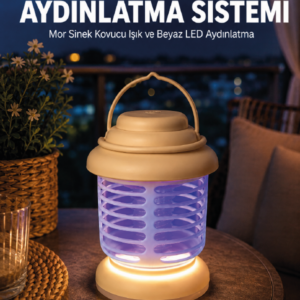 Çift Renkli LED Aydınlatmalı Taşınabilir Sinek Kovucu Lamba