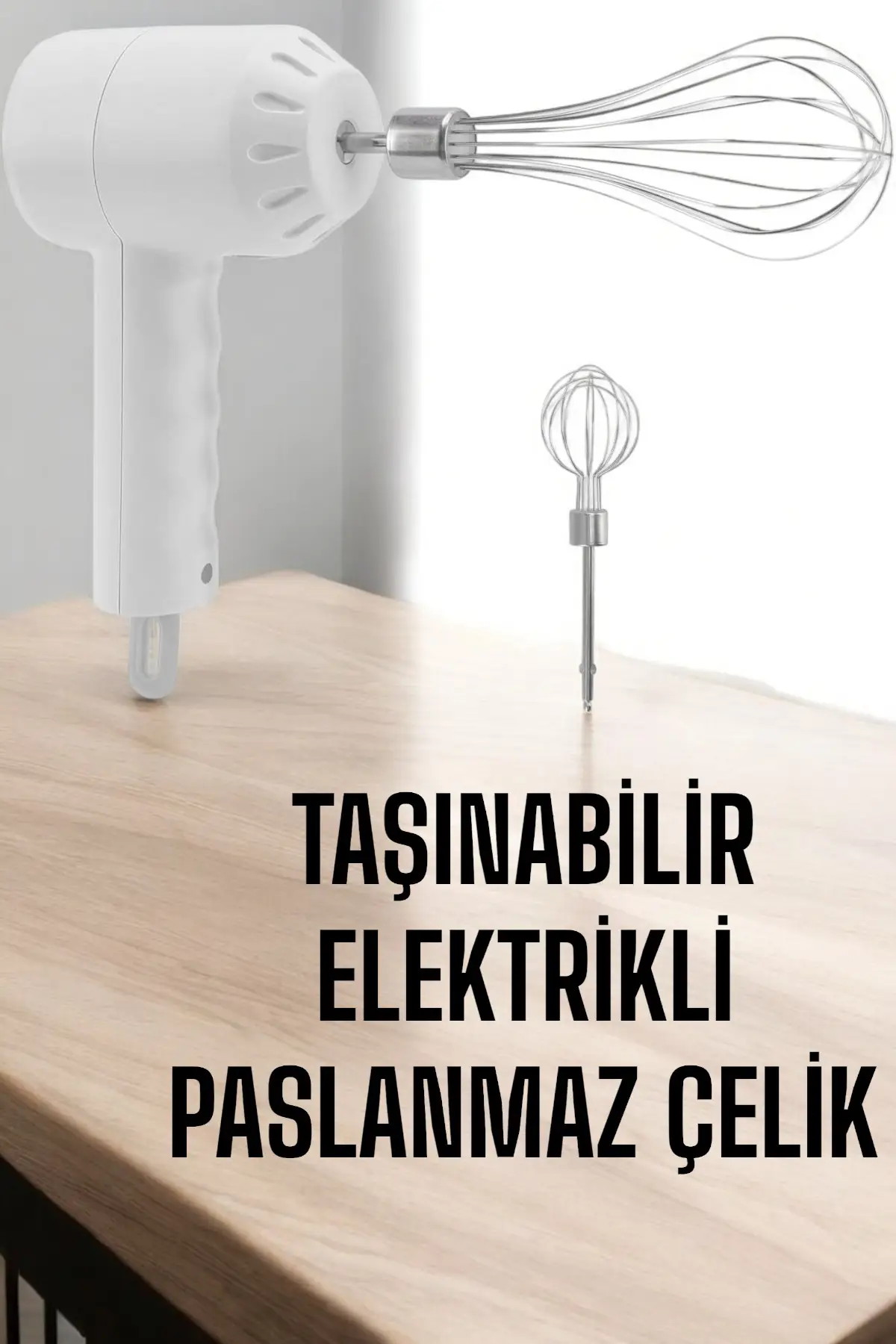 Şarjlı El Mikseri USB Şarjlı Elektrikli Taşınabilir Mini Paslanmaz Çelik