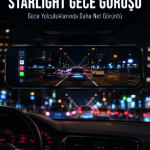 Araç İçi Multimedya Ekranı Çift Kameralı Ayna Carplay