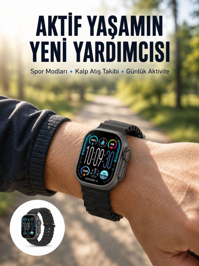 AMOLED Ultra Akıllı Saat 15 Gün Batarya Güçlü Ekran Yeni Nesil