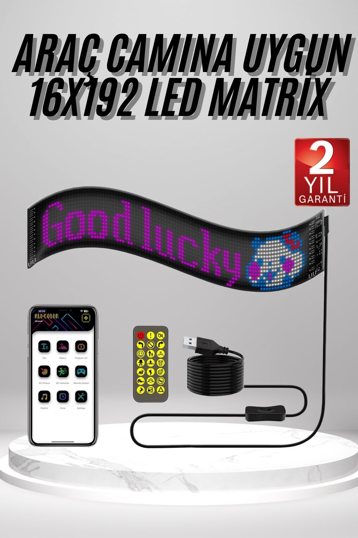 Matrix Led Dijital Ekran Kumandalı LED Ekran Yazı