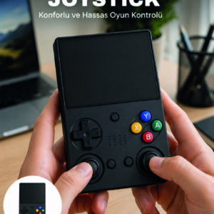 3.5 İnç IPS Ekran Retro Oyun Konsolu 64GB Dahili Hafıza Çift Analog Joystick Taşınabilir El Konsolu