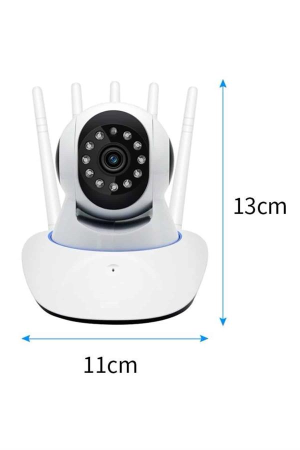 LED Aydınlatmalı 5 Antenli Motorlu 1080P Wifi Kamera Sensörlü Yeni Nesil