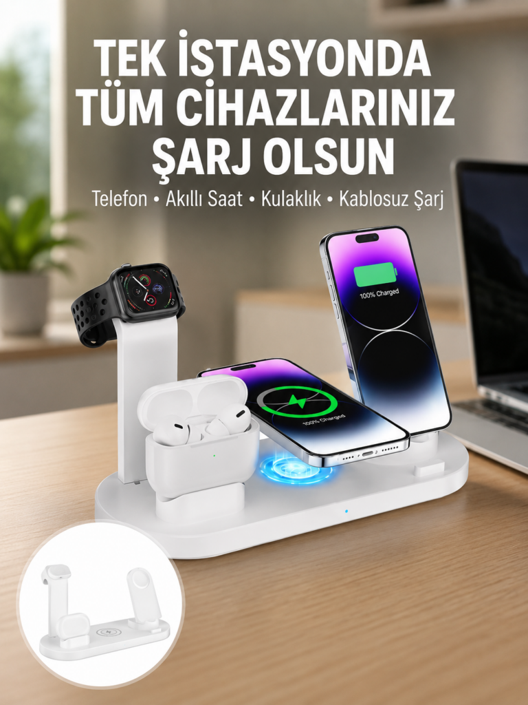 Şık ve Fonksiyonel Tasarım – Evde, Ofiste veya Seyahatte Kusursuz Şarj Deneyimi Yeni Nesil