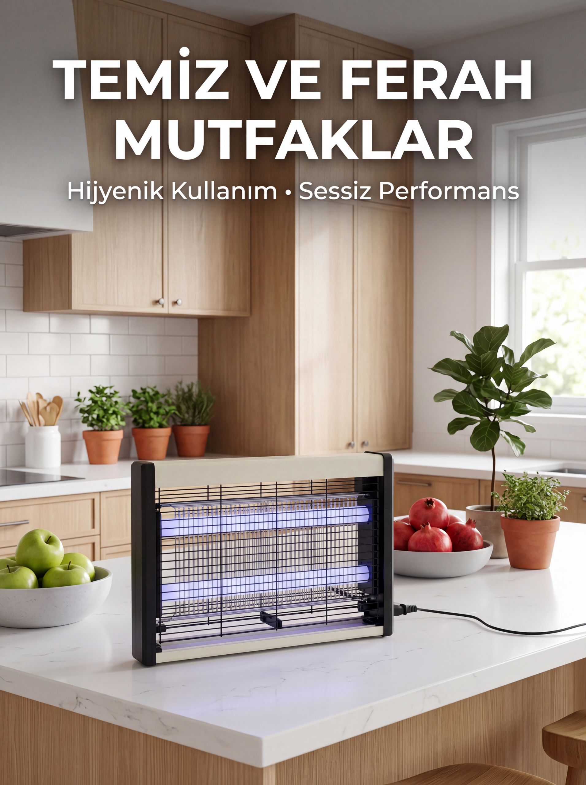 Çift UV Işıklı Elektrikli Sinek Öldürücü