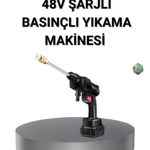 Kablosuz Basınçlı Yıkama Makinesi – 48V Güçlü Motor, 2 Pil ve Köpük Hazneli