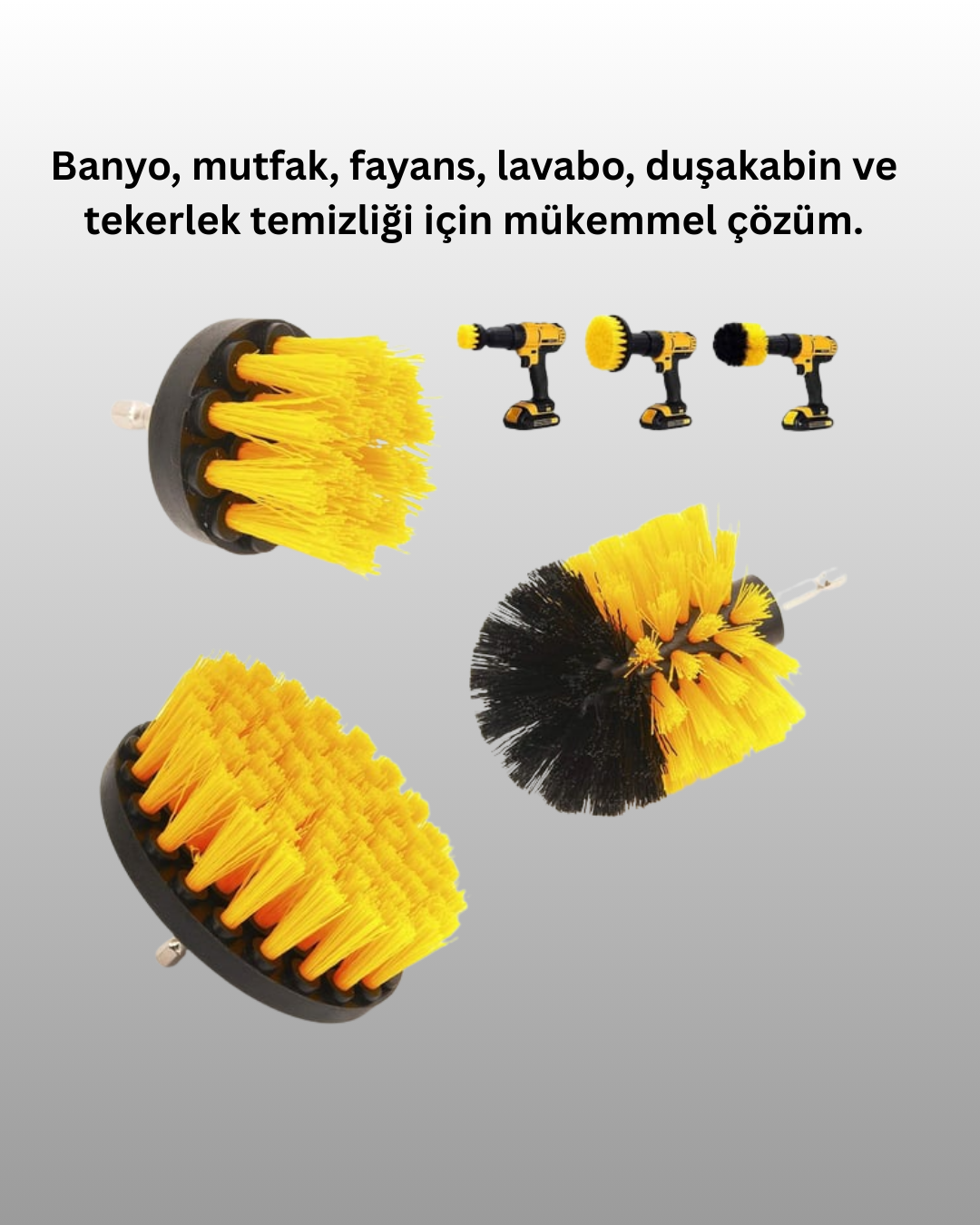 Matkap Ucu Temizlik Fırçası Seti Ev ve Araç İçin