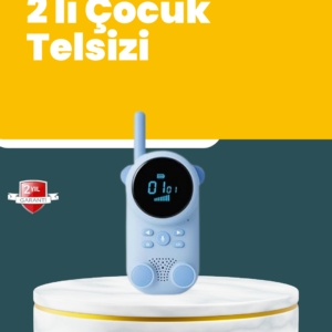 LCD Ekranlı Çocuk Telsizi – İki Yönlü Ses, 1-3 km Çekim Mesafesi