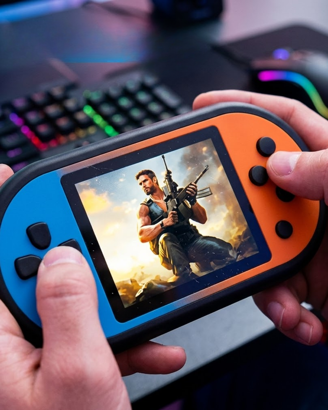 Mario Oyunlu Mini El Konsolu Yüksek Çözünürlüklü Retro Oyun Cihazı