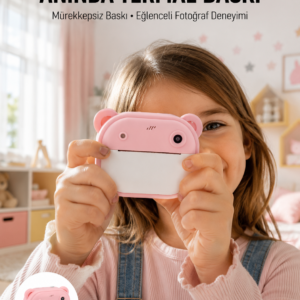 Termal Baskılı HD Şipşak Kamera 24MP Çift Lensli 32GB Hafızalı
