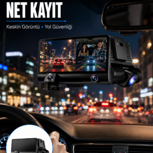 Çift Lens Araç Güvenlik Kamerası G Sensörlü Full HD Yeni Nesil