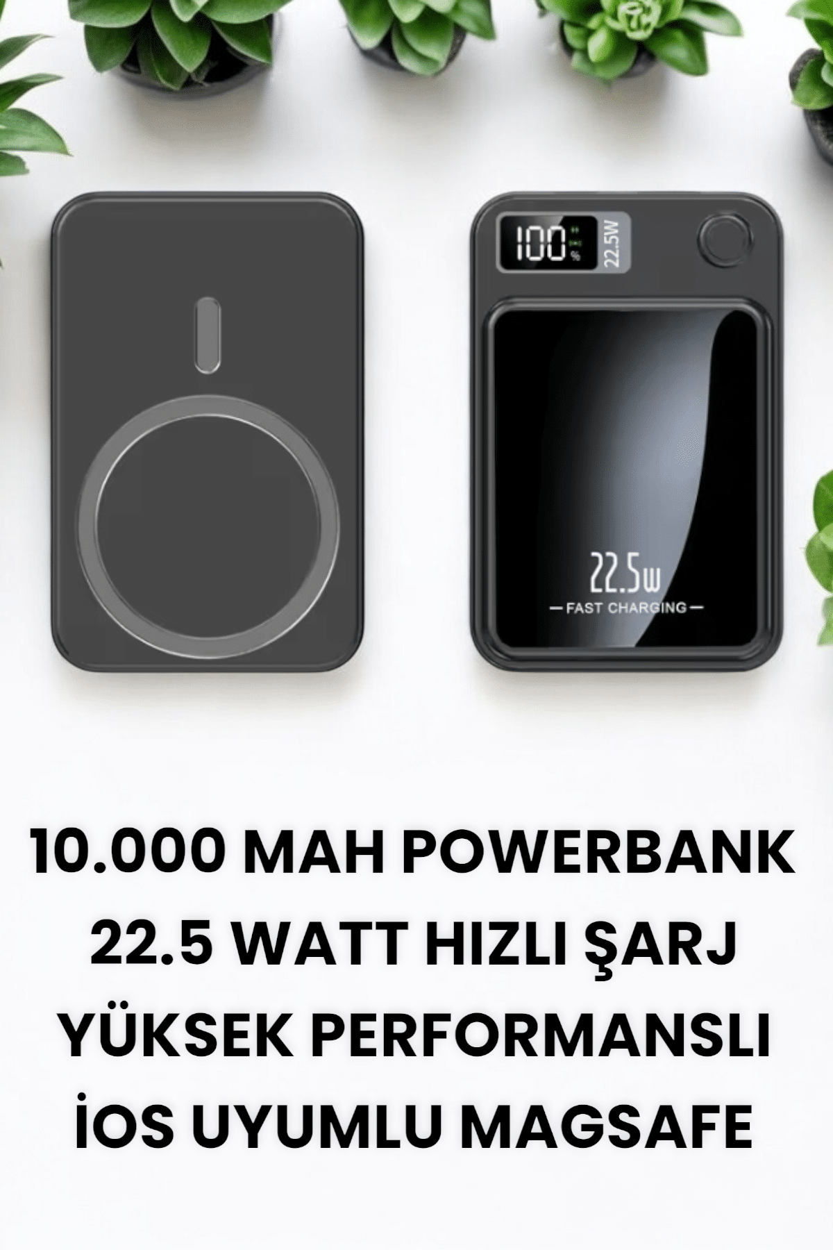 Pratik ve Taşınabilir 10.000 mAh Wireless Powerbank Hızlı Şarj Avantajı