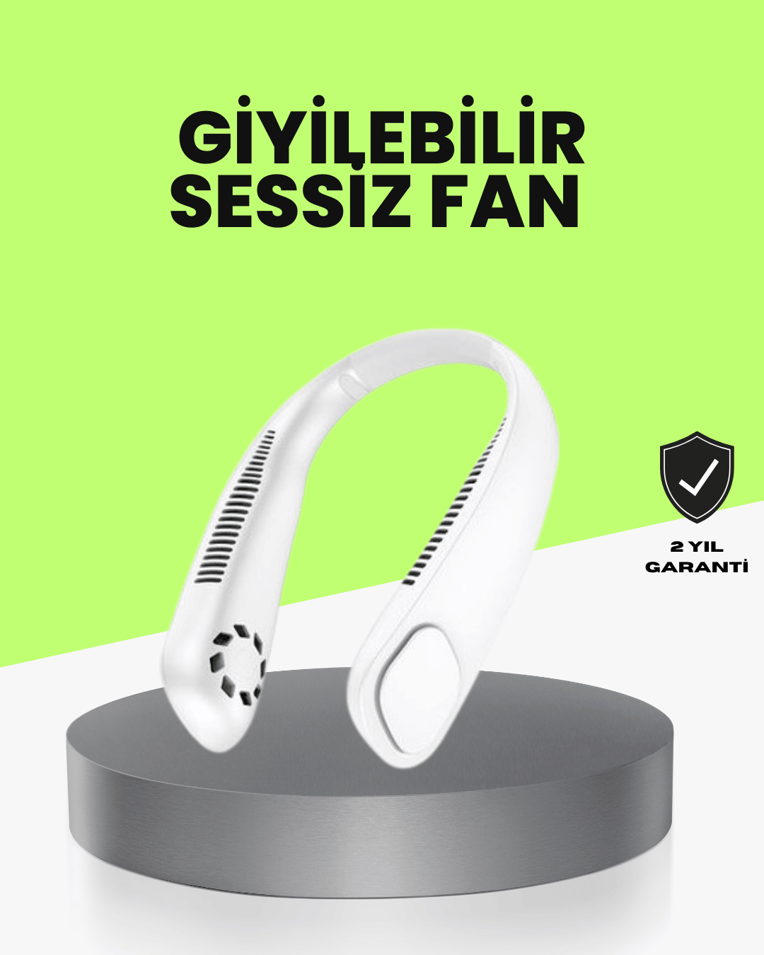 Sessiz Motor Teknolojisi ile Tasarlanmış Bıçaksız Boyun Fanı