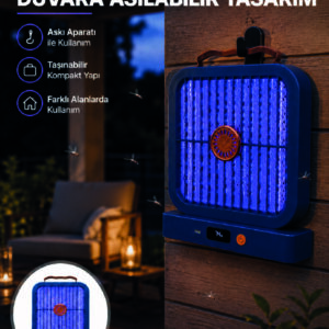 Taşınabilir Şarjlı Sivrisinek Öldürücü UV Işıklı Mavi Model