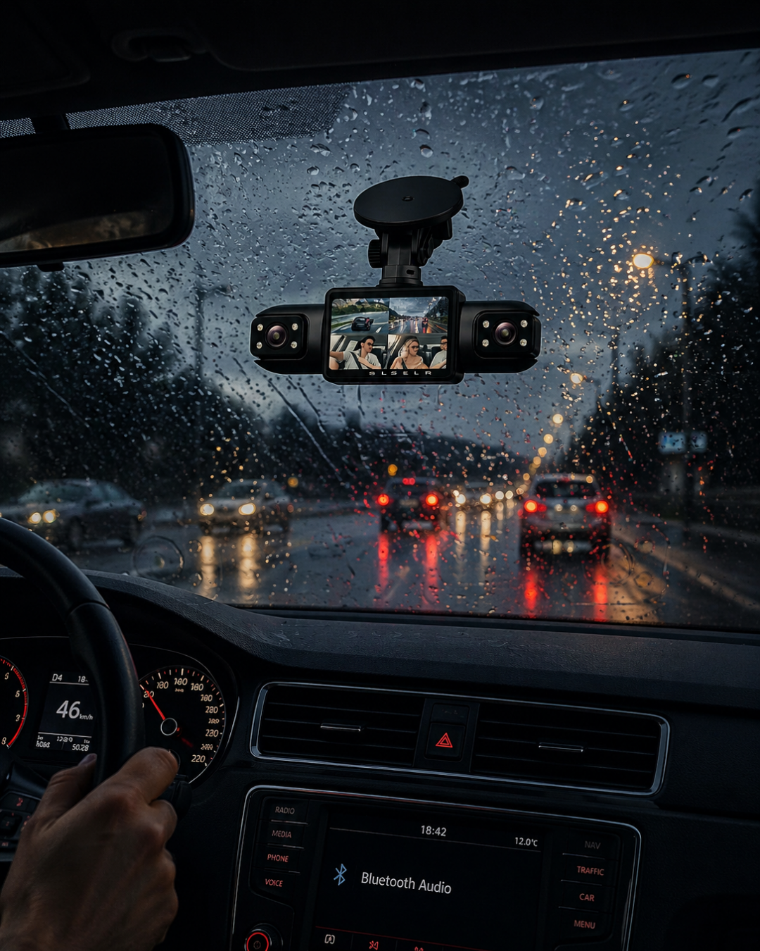 Full HD Araç İçi Kamera Geniş Açılı Lens ve Çok Kanallı Kayıt
