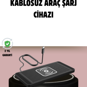 Manyetik Kablosuz Araç Şarj Cihazı – Hızlı Şarj, Kaymaz Taban, Güvenli Kullanım