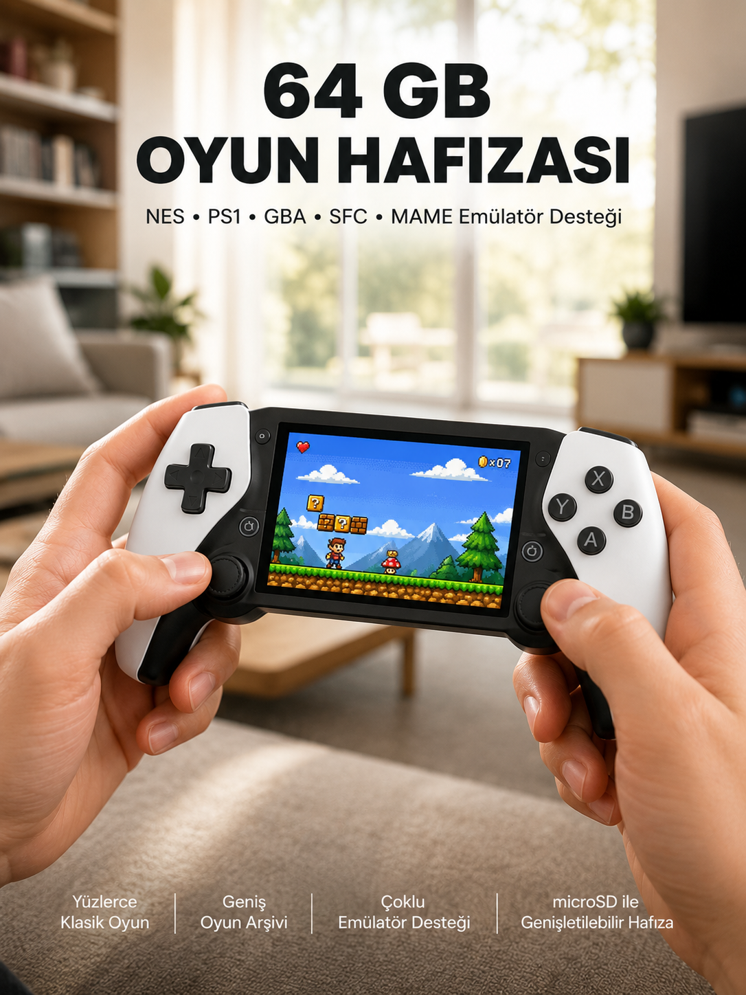 Şarjlı, Hafıza Kart Destekli Oyun Konsolu Yeni Nesil
