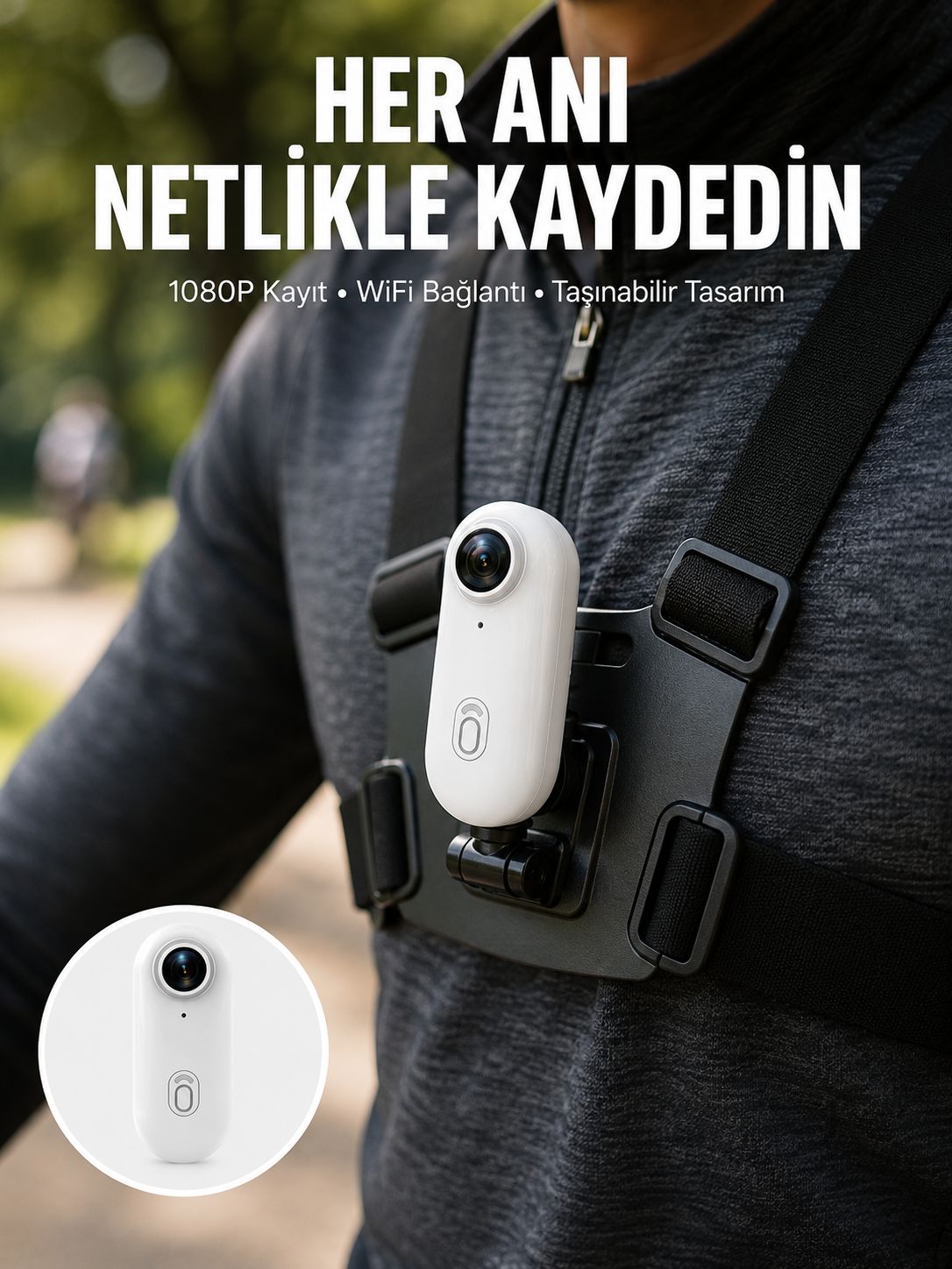 Suya ve Darbeye Dayanıklı Kompakt Spor Kamera 1080P Yeni Nesil