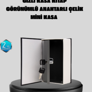 Anahtarlı Gizli Kitap Kasa – Metal İç Yapı, Kamuflajlı Sözlük Tasarım