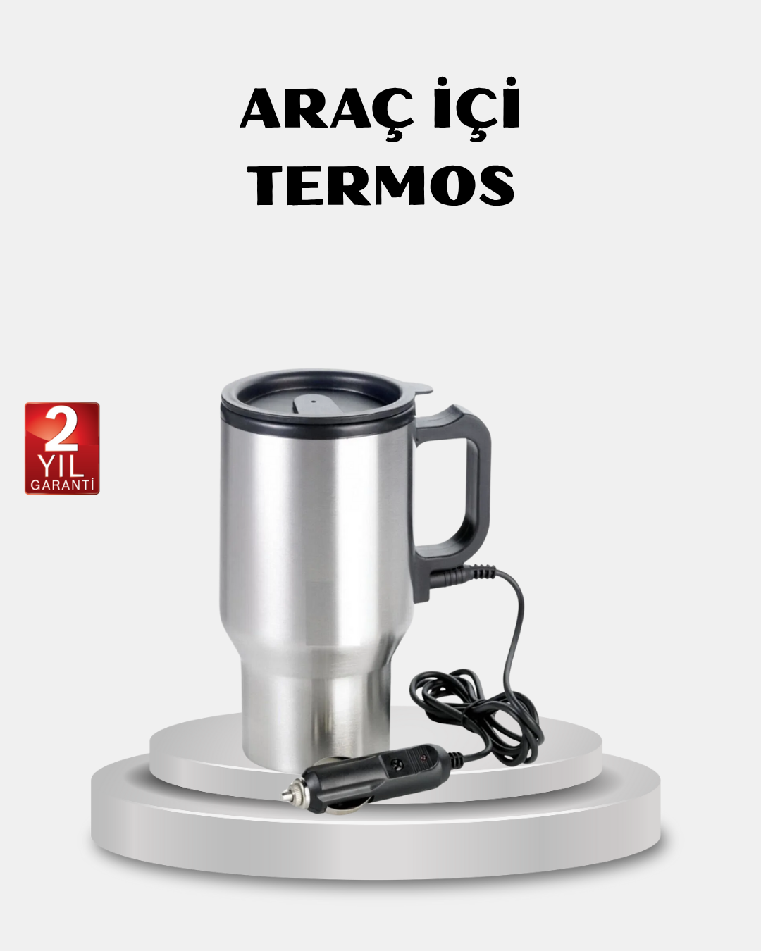 Çakmak Girişli Isıtıcı Termos Bardak Düşük Tüketimli