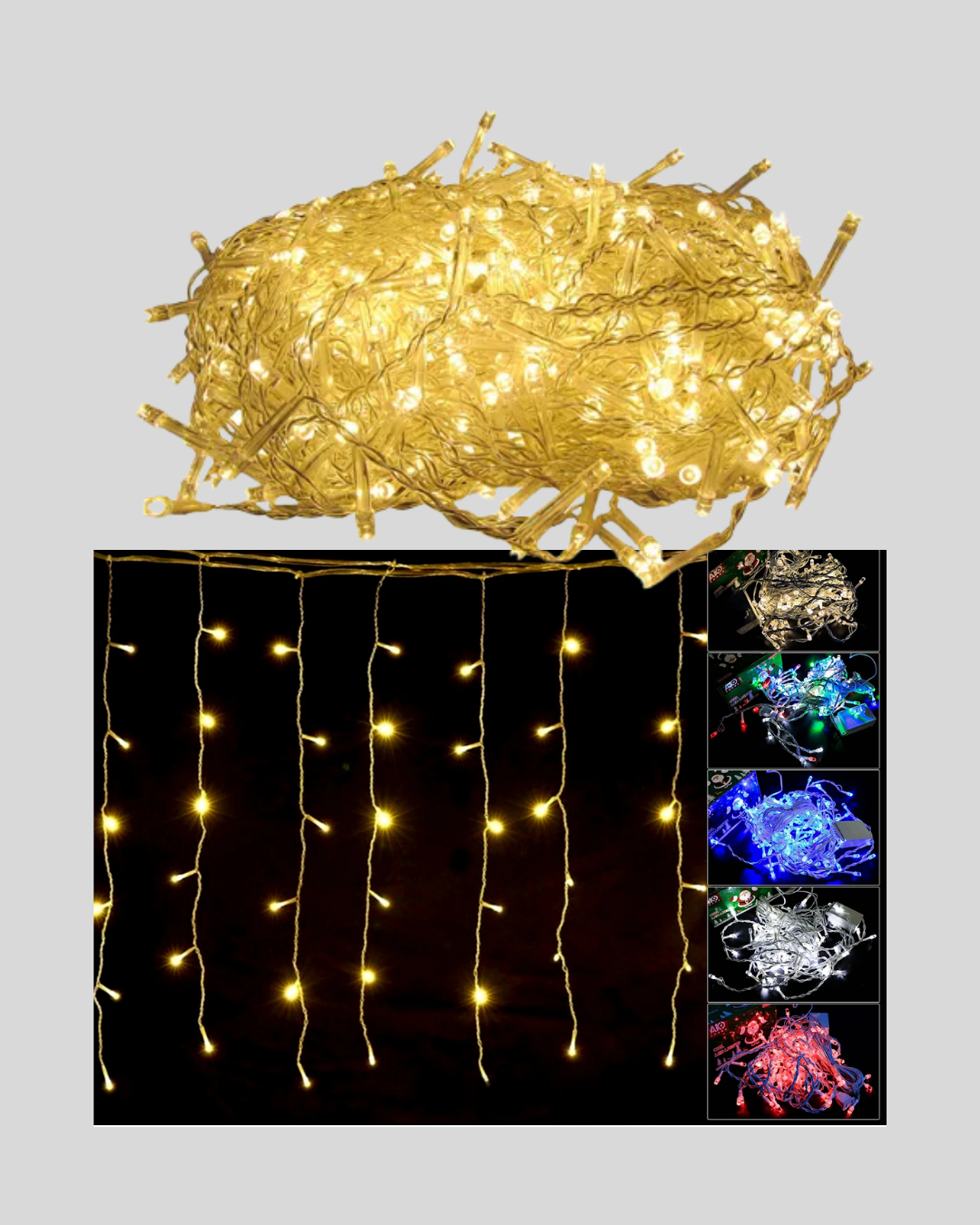 SAÇAKLI 4 METRE PERDE LED
