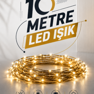 10 Metre Led Işık Gün Işığı Her Ortama Uygun Ampüllü