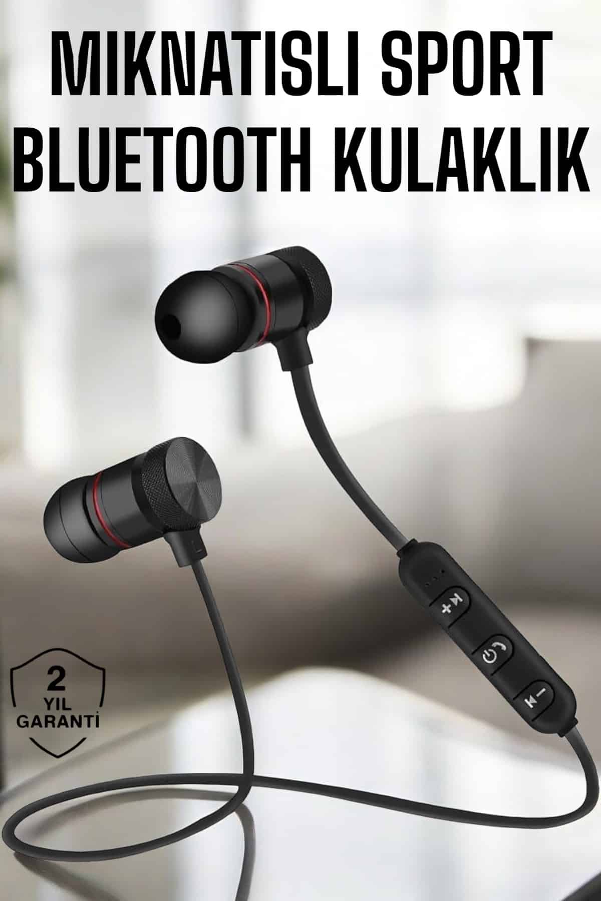 Mıknatıslı Kablosuz Spor Kulak İçi Mikrofonlu Kulaklık