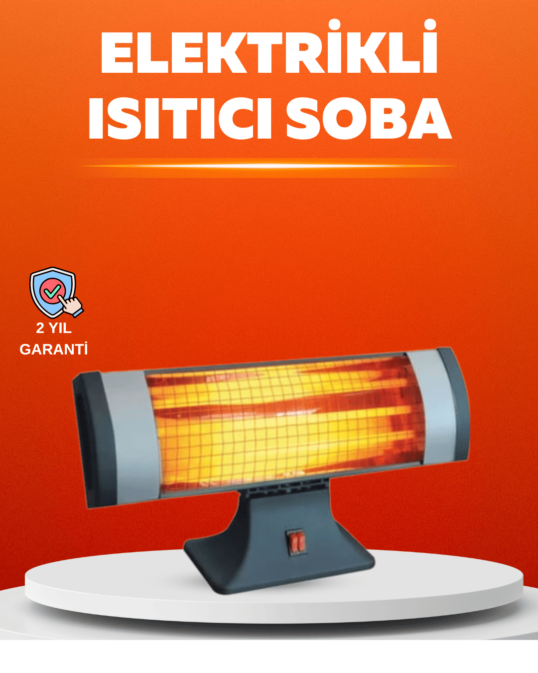 Sessiz Çalışan Quartz Tüp Infrared Isıtıcı 1800W