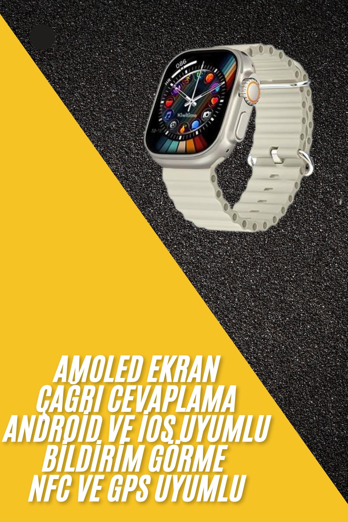 Akıllı Saat Kol Saati Android ve İOS Uyumlu Nabız Ölçer Sesli Asistan Yeni Nesil