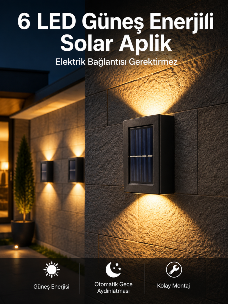 Bahçe Aydınlatması Solar Güneş Enerjili Dekoratik Led Işıklı Lamba