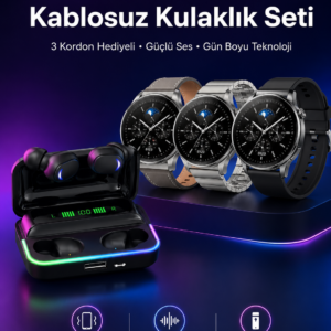 Yeni Nesil Akıllı Saat Ve Bluetooth Kulaklık Titreşim Bildirimleri Uyku Takibi