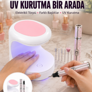 Tırnak Matkabı ve LED Oje Kurutucu 2’li Profesyonel Bakım Seti Yeni Nesil